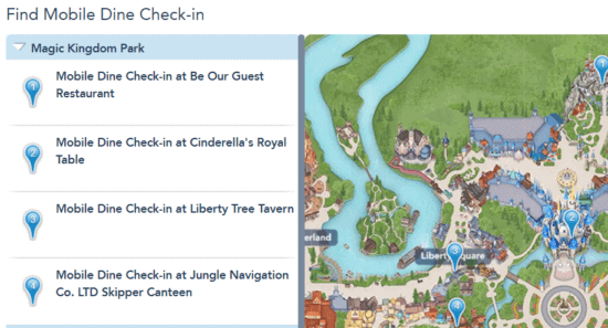 mobile dine check in restaurants