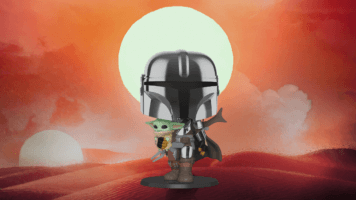 Mandalorian and Baby Yoda Funko Pop