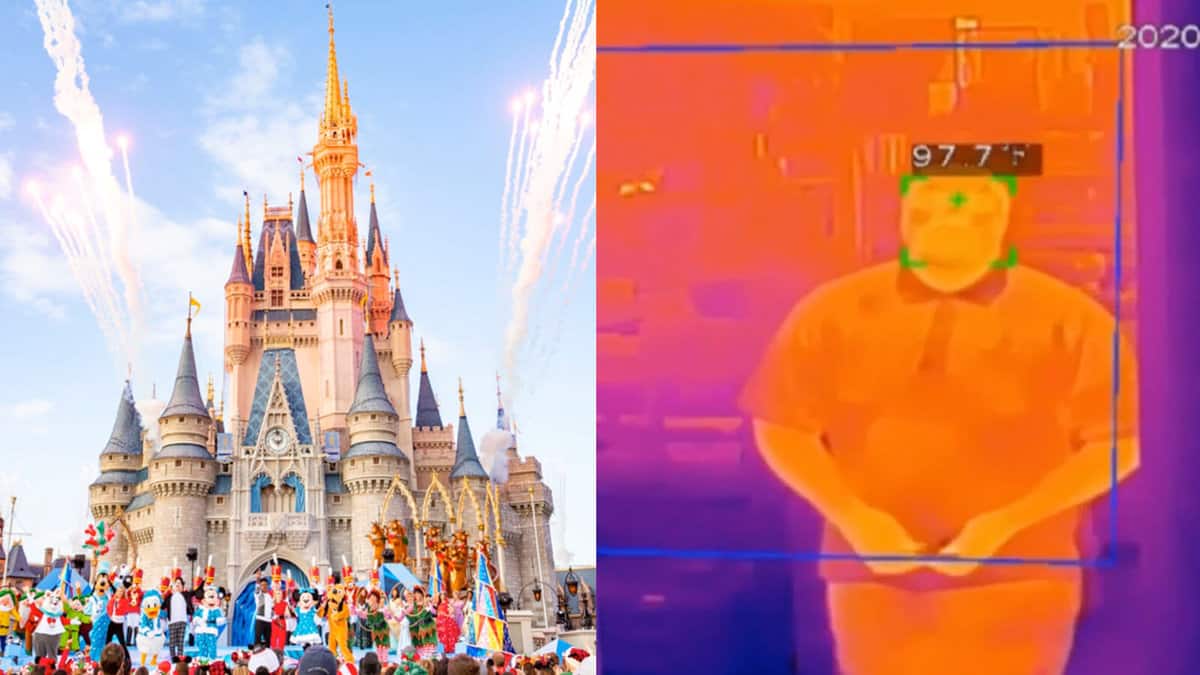 Temperature screening security system