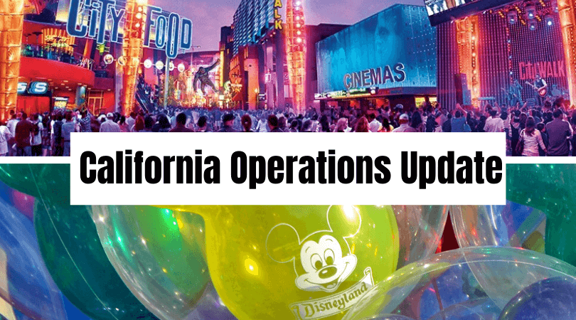Universal attractions, text and balloons