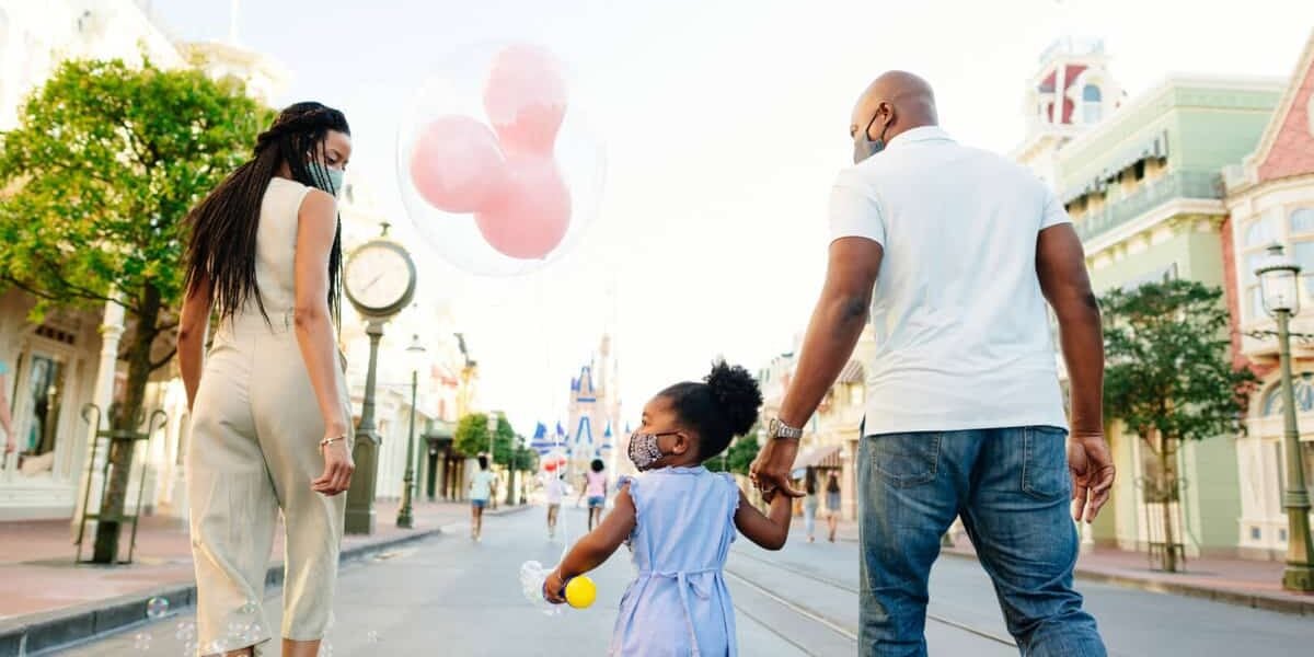 Disney World Guests with balloon