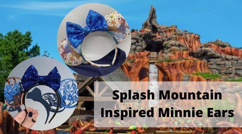 Splash Mountain, mickey ears, and text