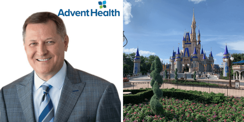 AdventHealth CEO (Left) Walt DIsney World (Right)