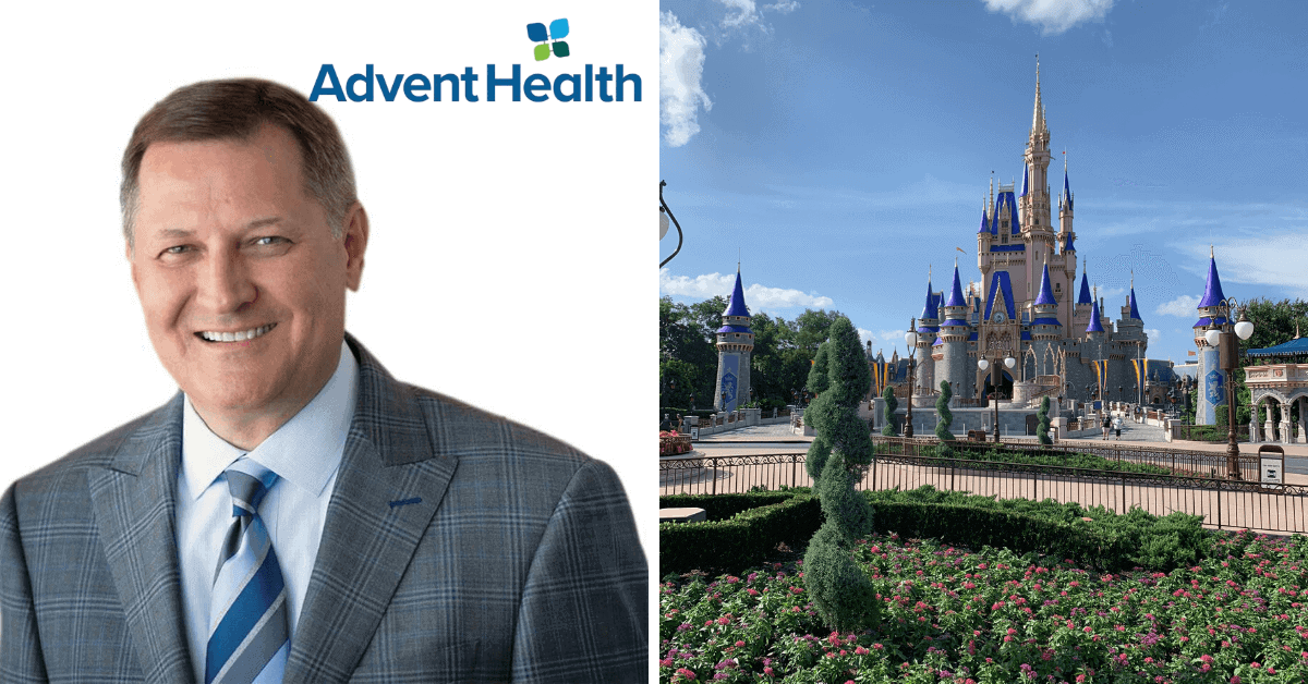 AdventHealth CEO (Left) Walt DIsney World (Right)