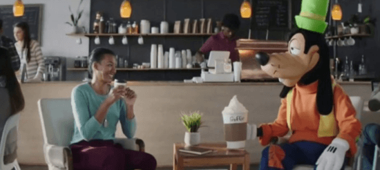 disney coffee shop commercial