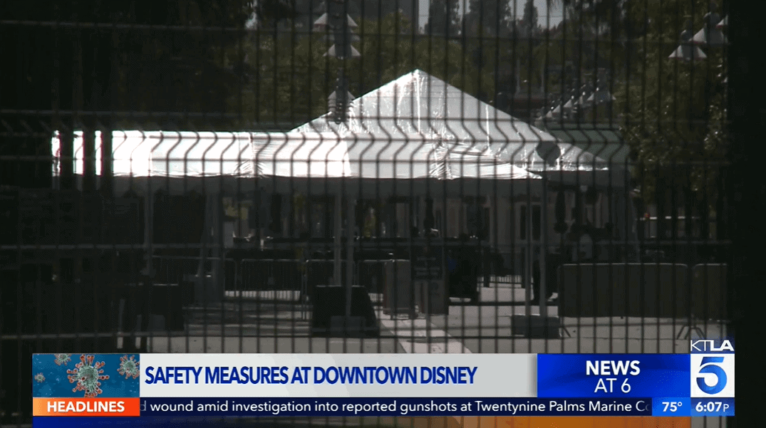 disneyland temperature check tents