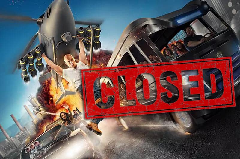closed attractions at Universal Orlando