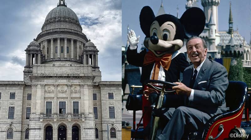 Rhode Island capital building and mickey mouse
