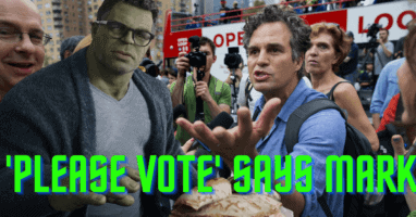 Mark Ruffalo standing in front of a crowd