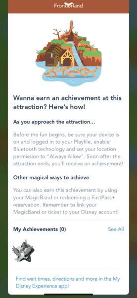 Splash Mountain Achievement, Play Disney Parks App