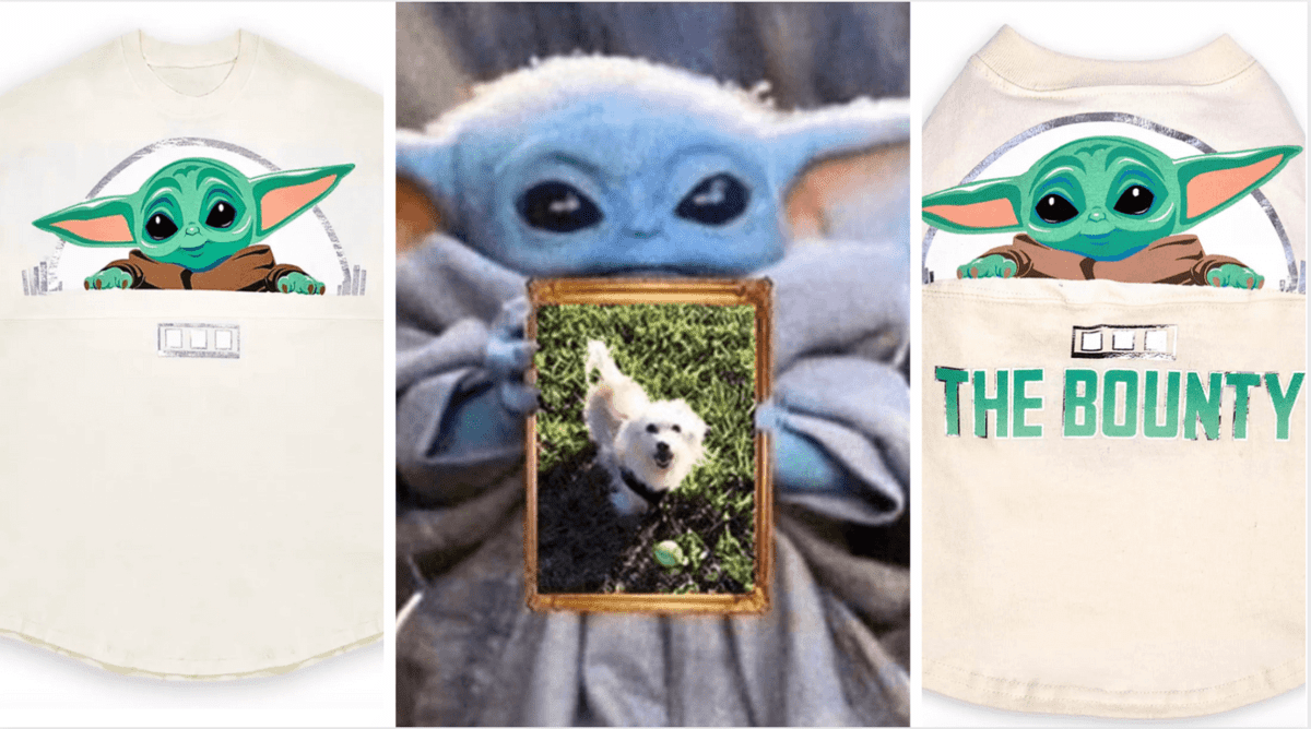 baby yoda dog spirit jersey set
