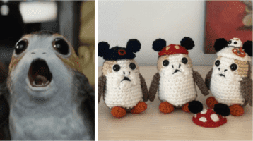 crocheted porg header