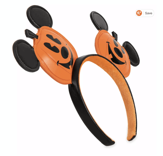 size view mickey pumpkin ears