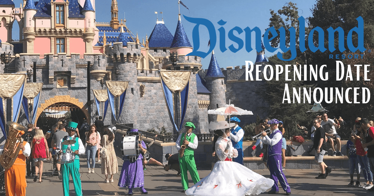 A group of people in front of Disney castle