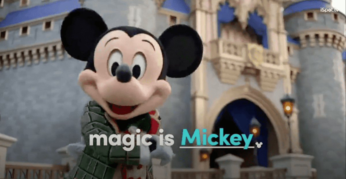 Walt Disney World holiday commercial