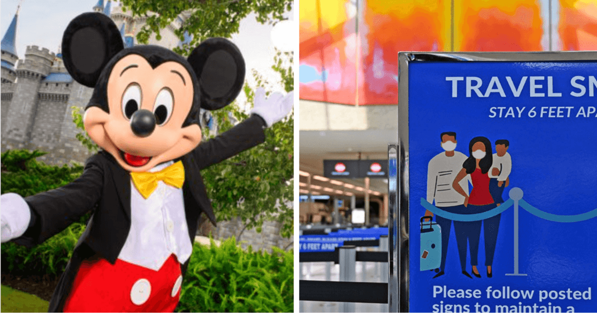 covid airport testing header mickey