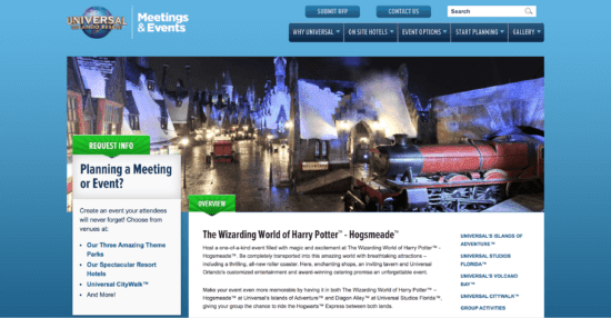 Host a private event at the Wizarding World of Harry Potter