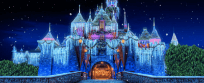sleeping beauty castle christmas lights