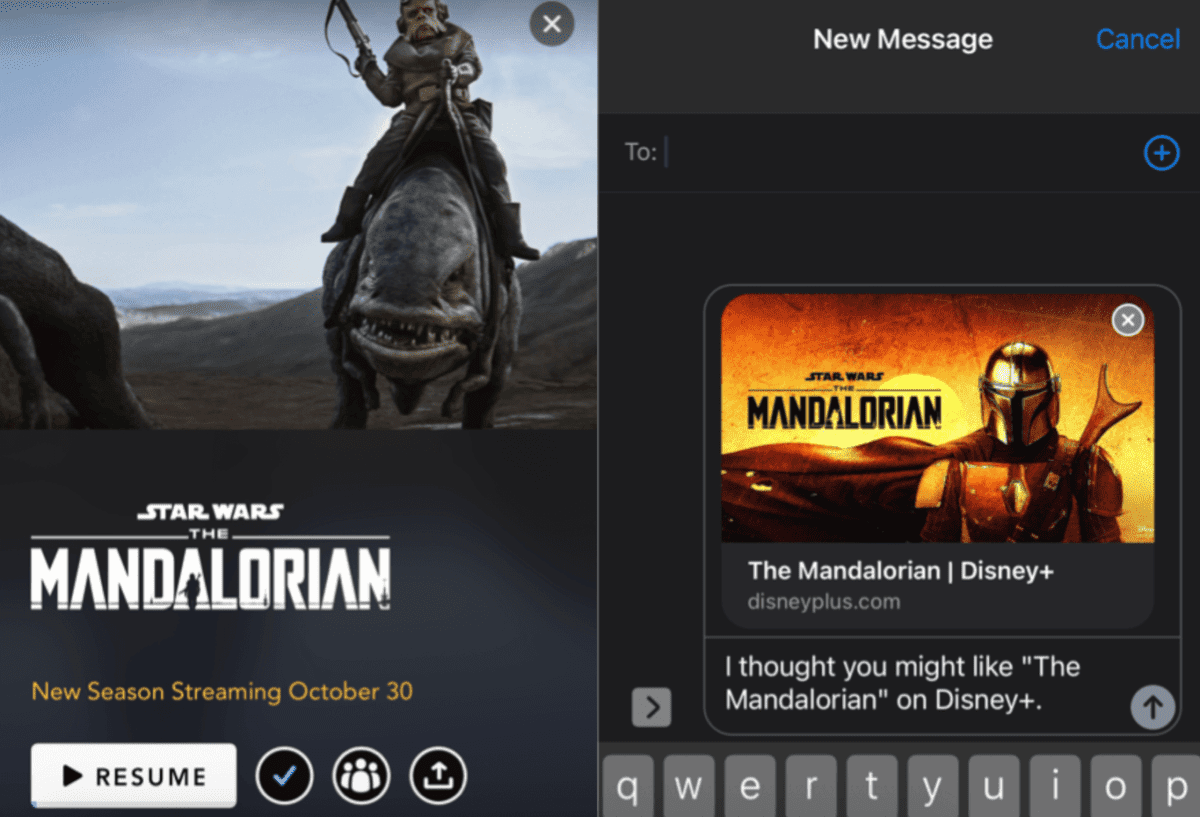 Disney+ Debuts New Sharing Feature in Time for 'Mandalorian' Premiere
