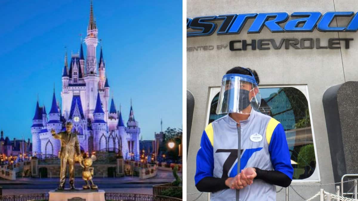 Disneyland. ( Left ) Cast Member ( Right )