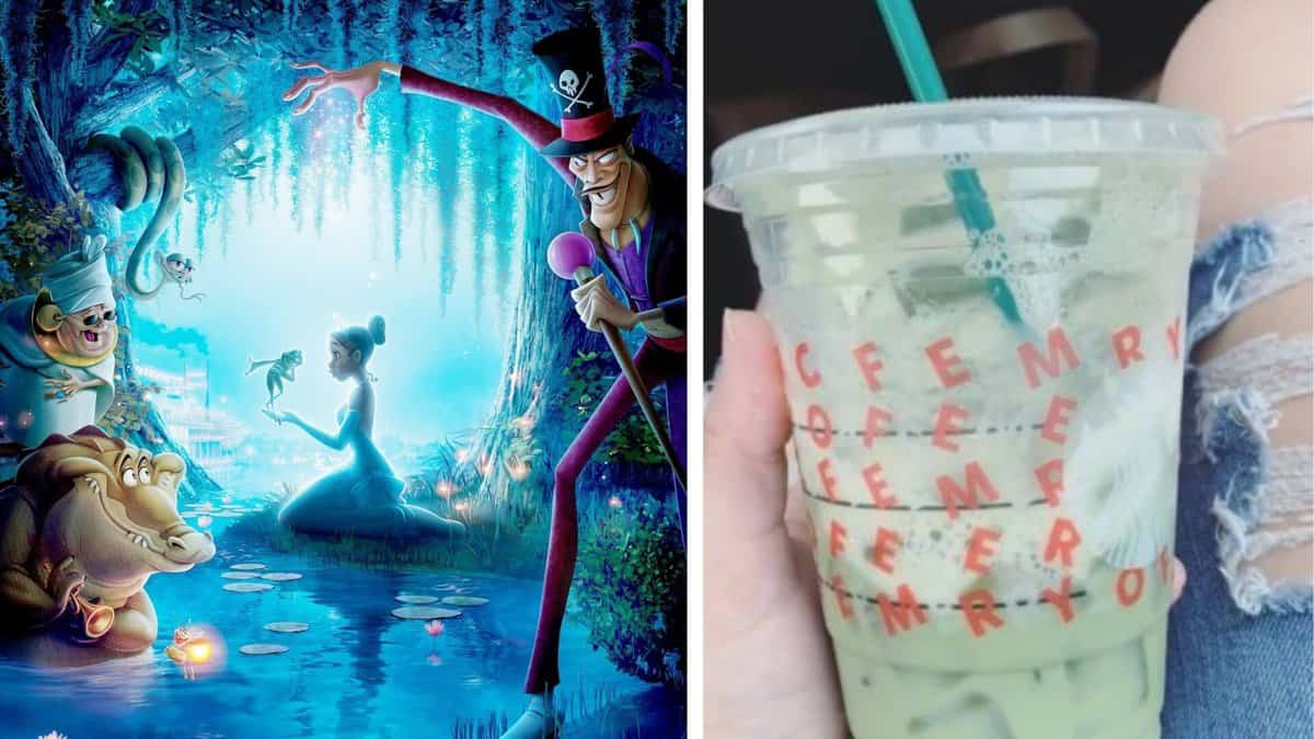Princess & The Frog (Left) & Tiana Matcha Latte (Right)