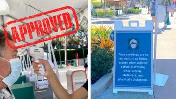 Temperature Check with Approved Sign (Left) Signage ( Right )
