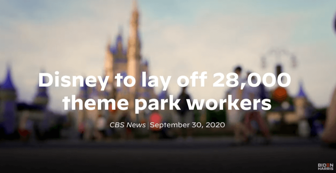 joe biden disney layoff ad