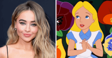 Sabrina Carpenter (Left) Alice in Wonderland 'Alice' (Right)
