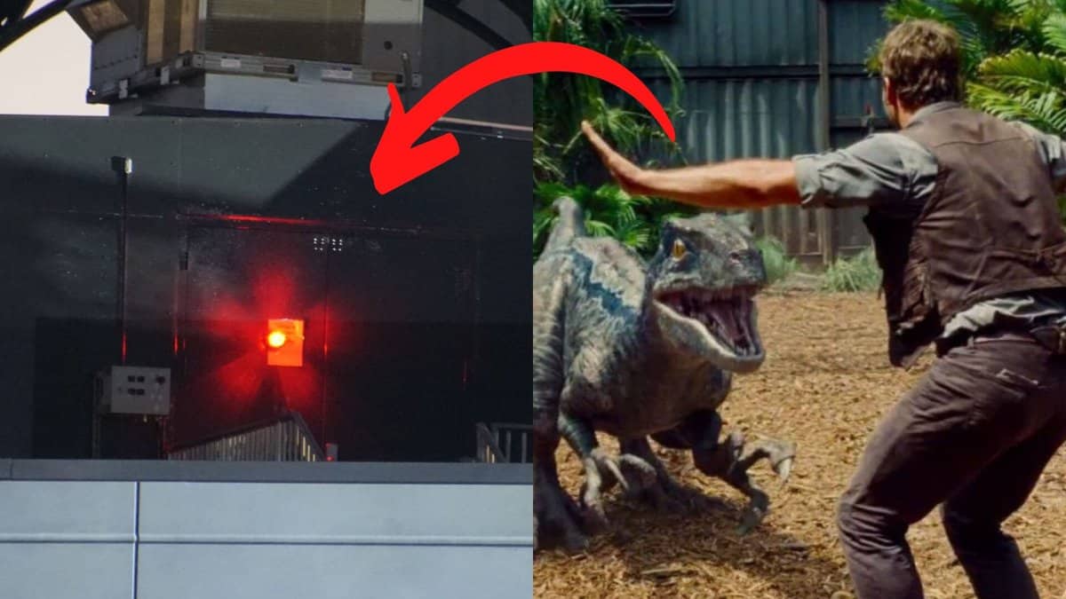 A Red Switch & A Scene from Jurrasic World