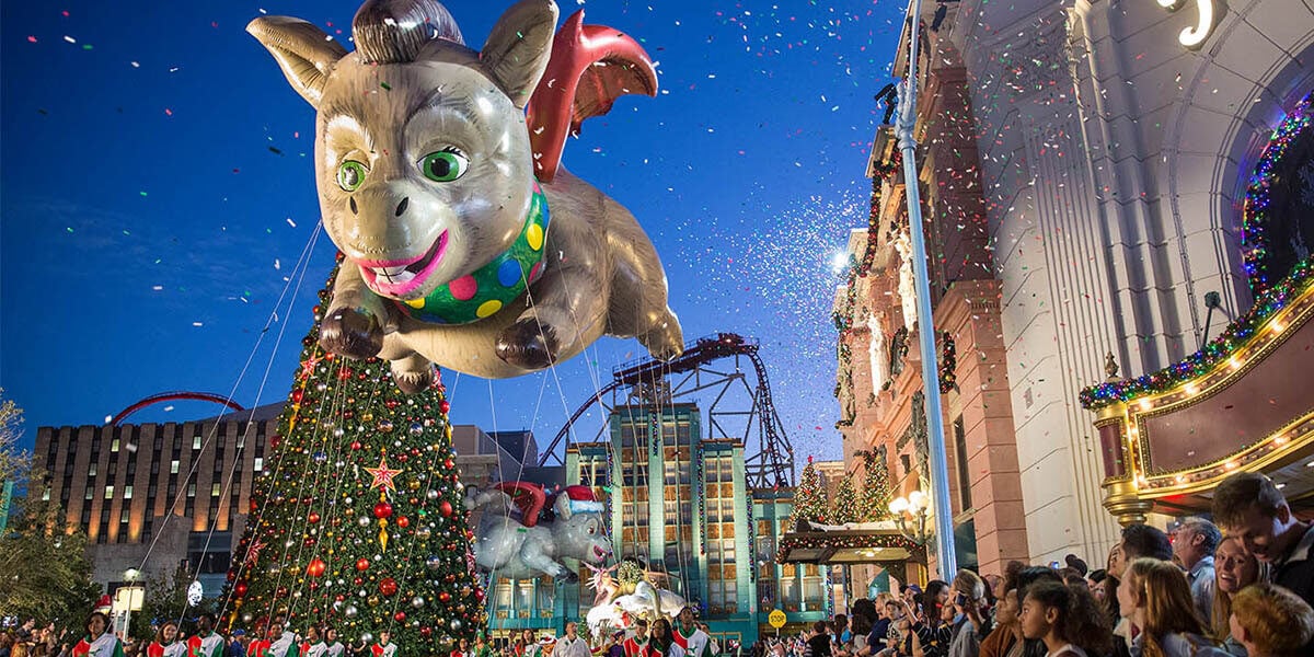 universal holiday parade float