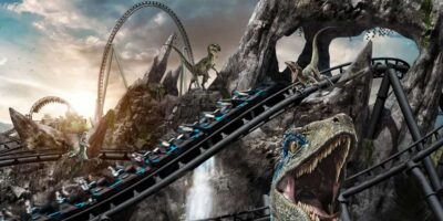 Jurassic World VelociCoaster artwork