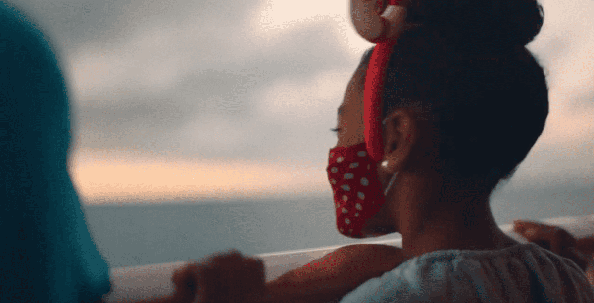 disney cruise line girl in mask