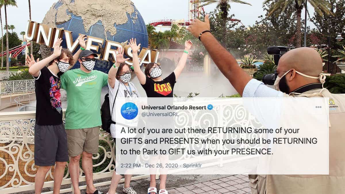 Tweet from Universal Orlando Resort