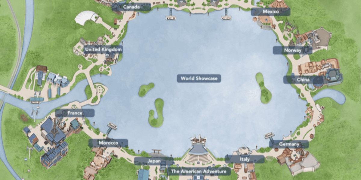 World Showcase featuring all EPCOT pavilions