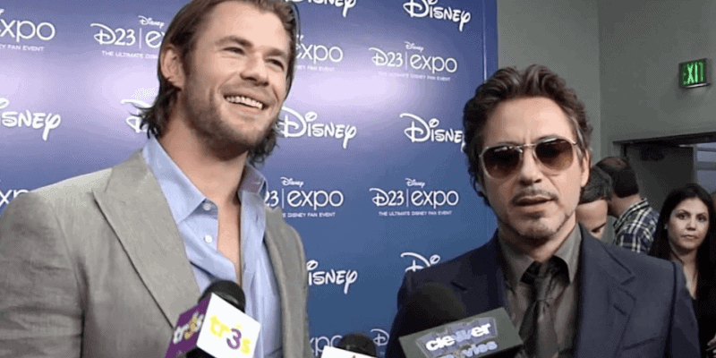 chris hemsworth and downey jr d23