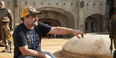 Dave Filoni pointing in 'Disney Gallery: The Mandalorian'
