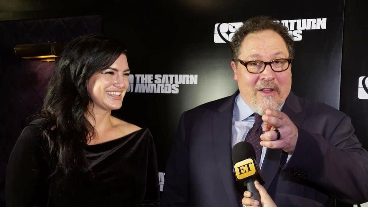 Gina Carano and Jon Favreau