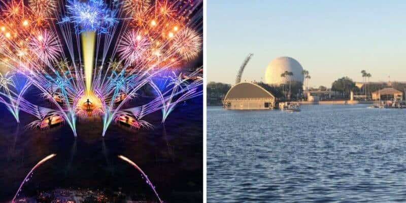 Fireworks in the sky and a body of water