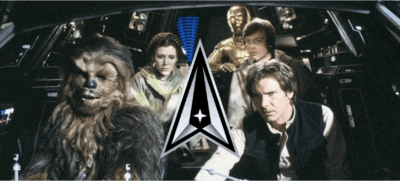 star wars millennium falcon space force logo