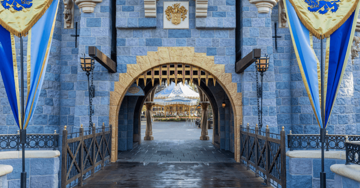 sleeping beauty castle gates