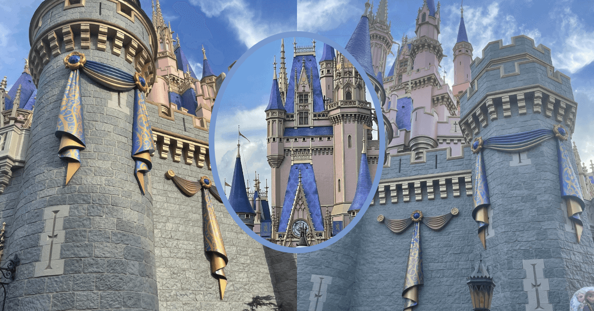 cinderella castle 50th anniversary decorations