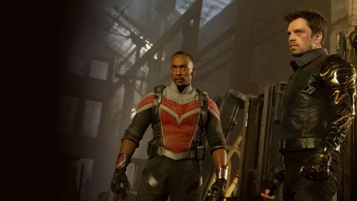 anthony mackie and sebastian stan in falcon and winter soldier