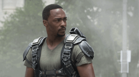 anthony mackie as sam wilson in age of ultron