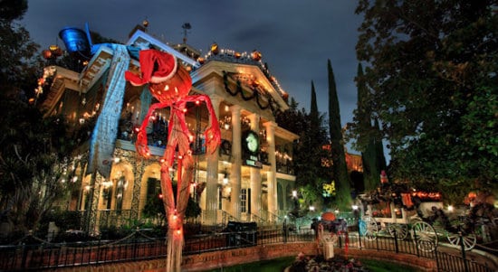 disneyland's haunted mansion does a holiday overlay months out of the year