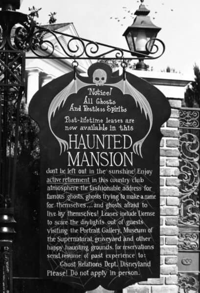 poster prior to haunted mansion opening