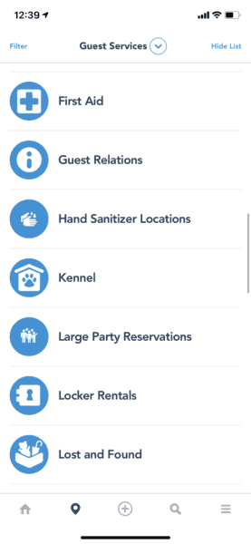 Sanitizer locations DL app