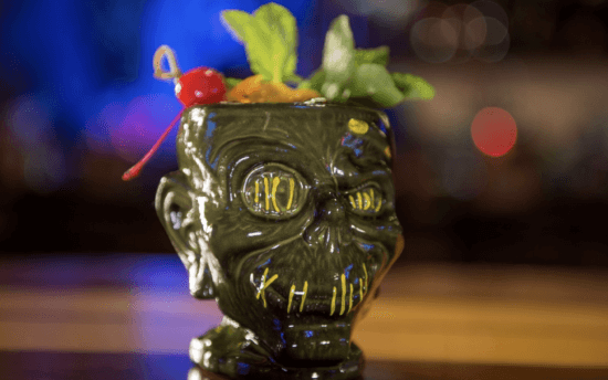 zombie head cocktail trader sam's grog grotto