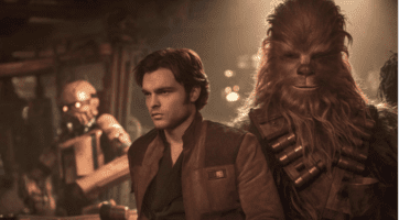 han solo and chewbacca in solo a star wars story