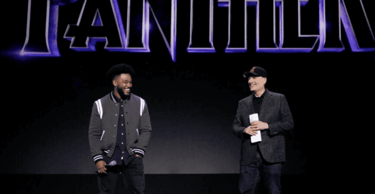 ryan coogler (left) and kevin feige (right)