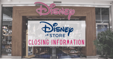 disney store closing information